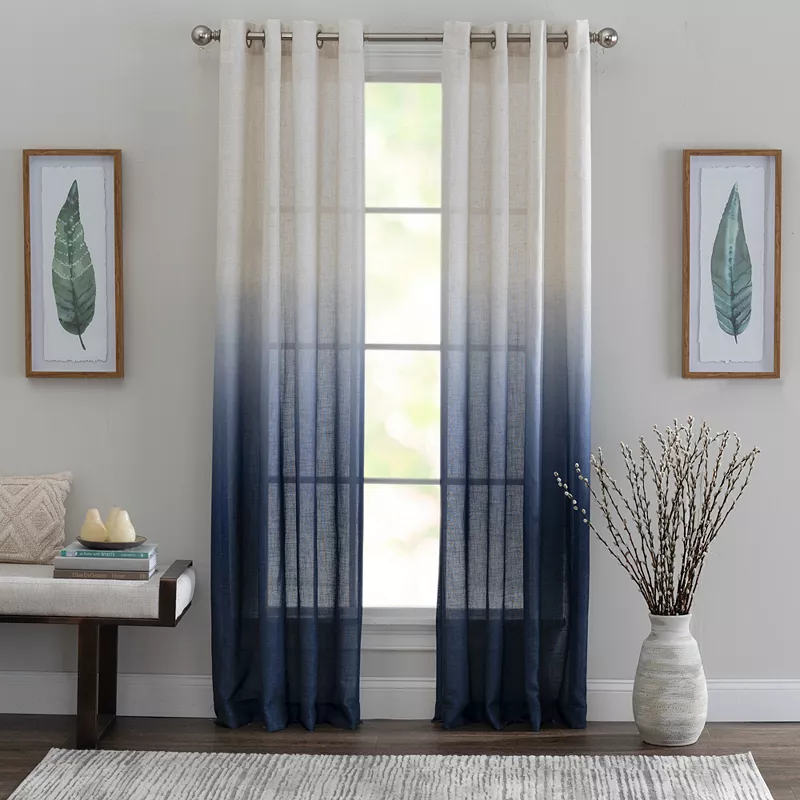 NATCO Harwich Mid Printed Shibori Window Curtain Panel