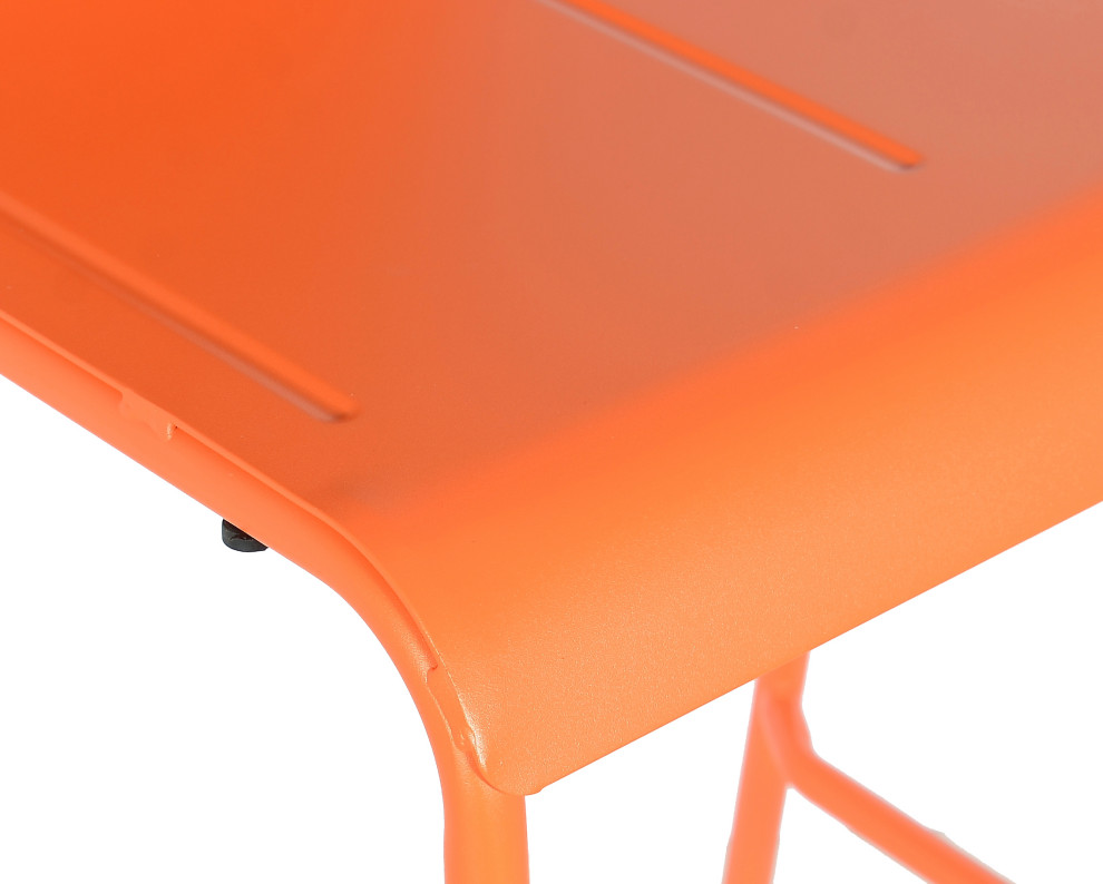 Corrissa Patio Bar Stool in Frosted Orange (Set of 4)   Contemporary   Outdoor Bar Stools And Counter Stools   by Taiga Furnishings  Houzz