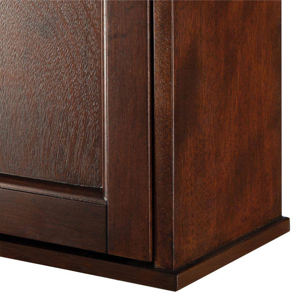 Home Decorators Collection Ashburn 23-12 in. W Bathroom Storage Wall Cabinet in Mahogany ASGW2327