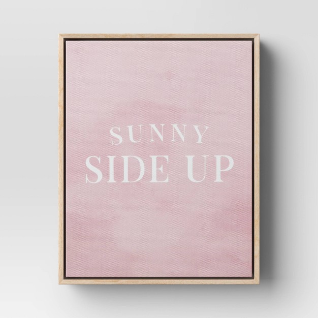 X 10 quot Sunny Side Up Framed Wall Canvas Light Pink