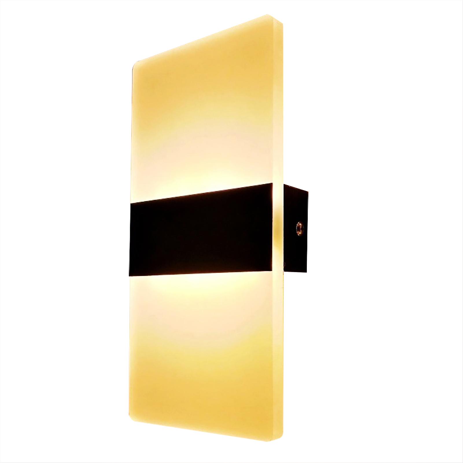 Black Warm Light Modern Wall Sconces Led Wall Lamp 6w Indoor Up Down Hallway Lighting Wall Mounted Lights For Bedroom Living Room Corridor Bedside Dec