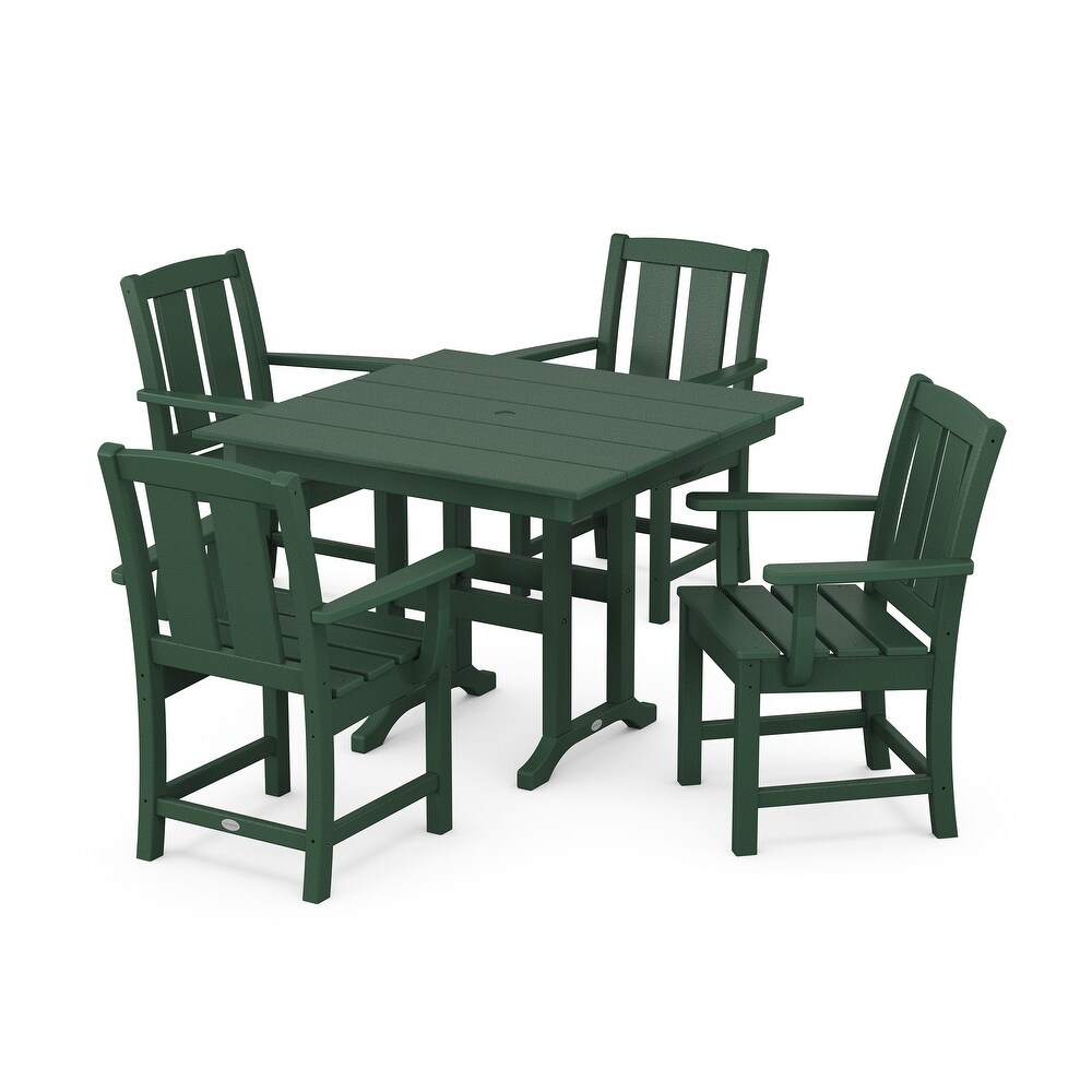 Mission 5 Piece Farmhouse Dining Set