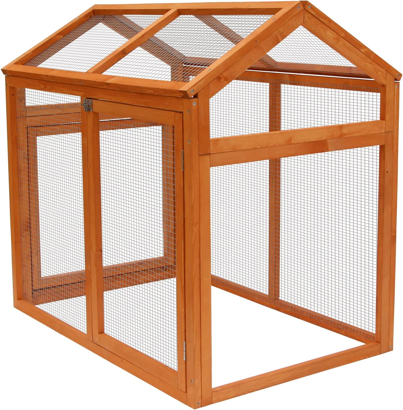 Kinbor Wooden Chicken Coop Outdoor Large Hen House Poultry Cage Rabbit Hutch-2 Runs