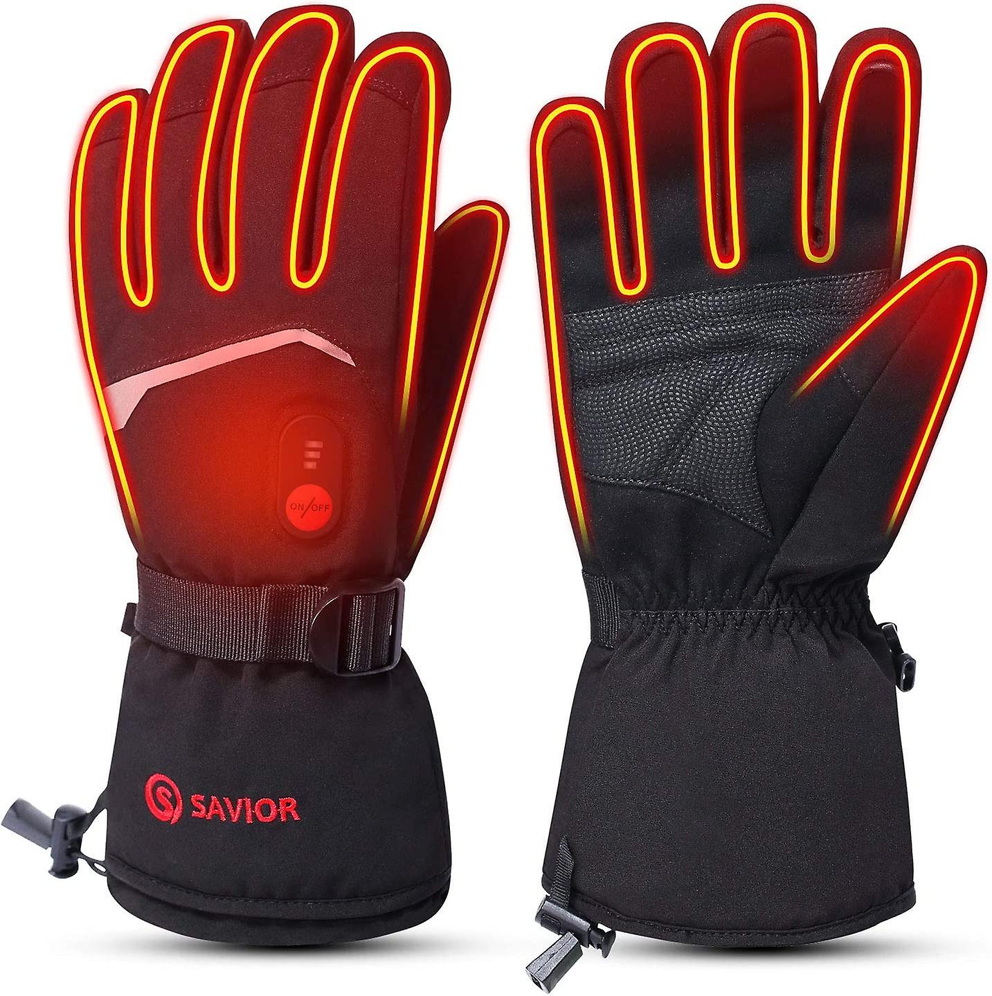 Winter Heated Gloves For Women Men Electric Thermal Skiing Glove Guantes Moto Waterproof Rechargeable With Battery