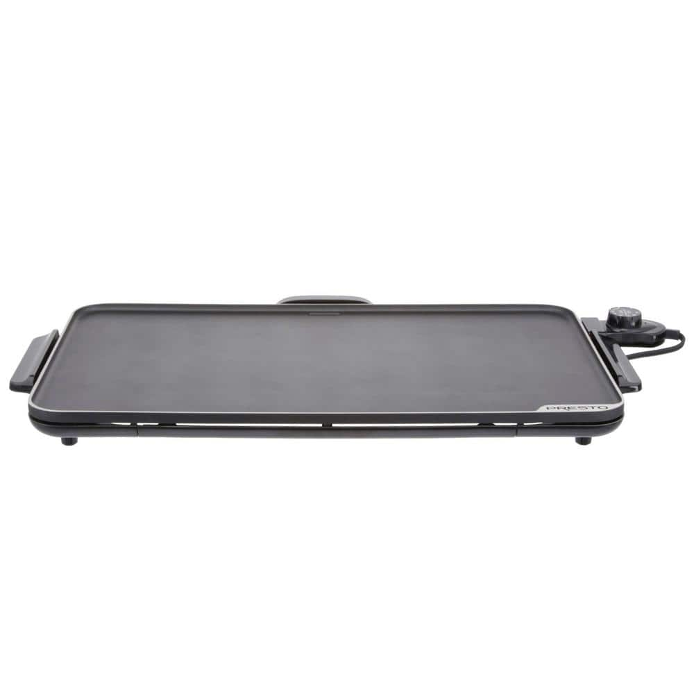 Presto SlimLine 286 sq. in. Black Electric Griddle with Temperature Sensor 07072