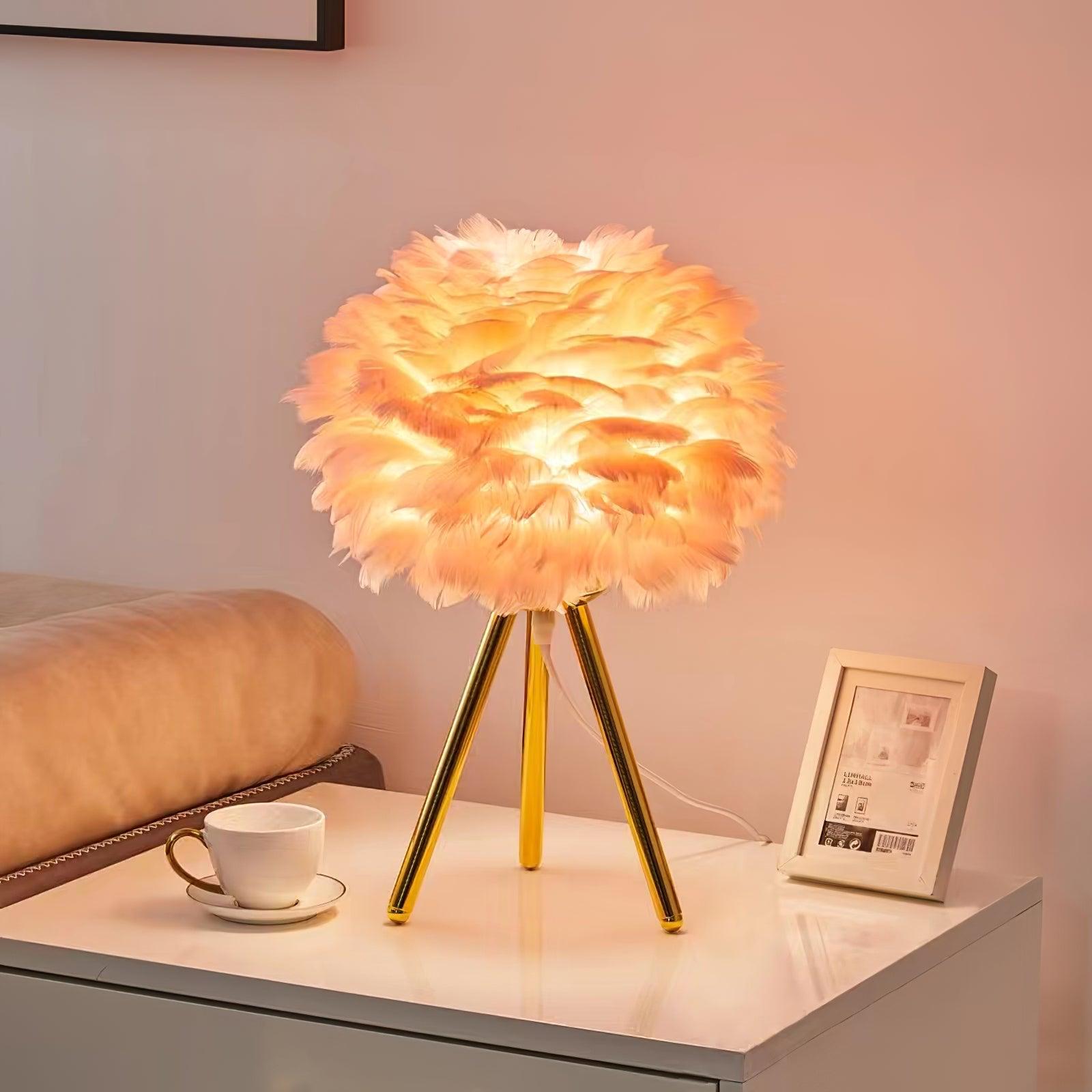 Goose Feather Table Lamp