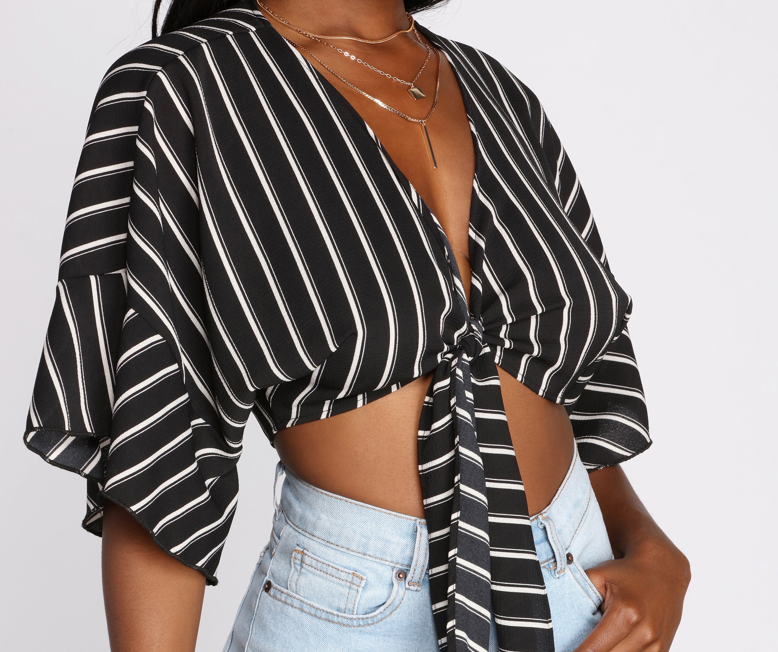 Boho Feels Tie Front Top