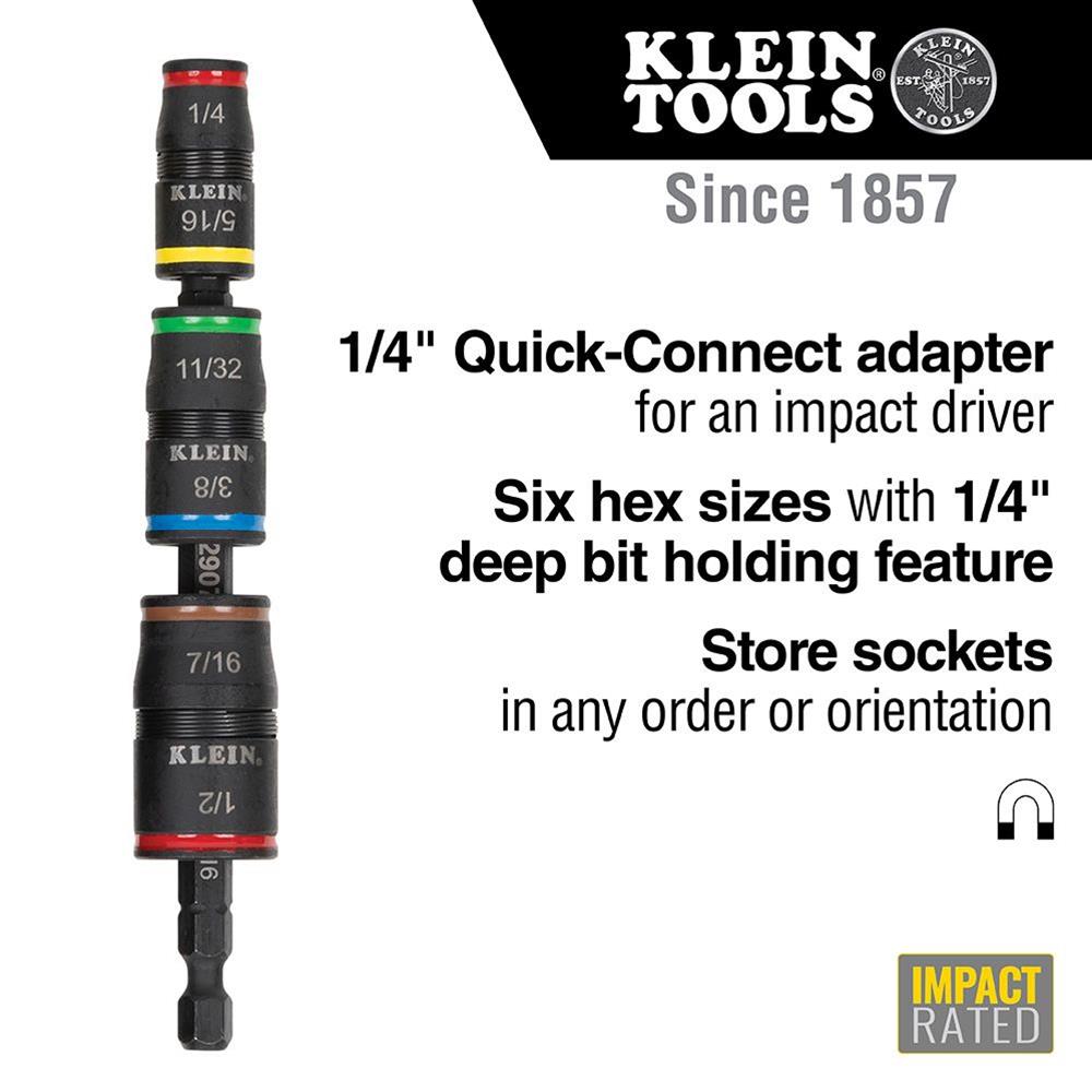 Klein Tools 32907 Klein Tools 7-in-1 Impact Flip Sockets