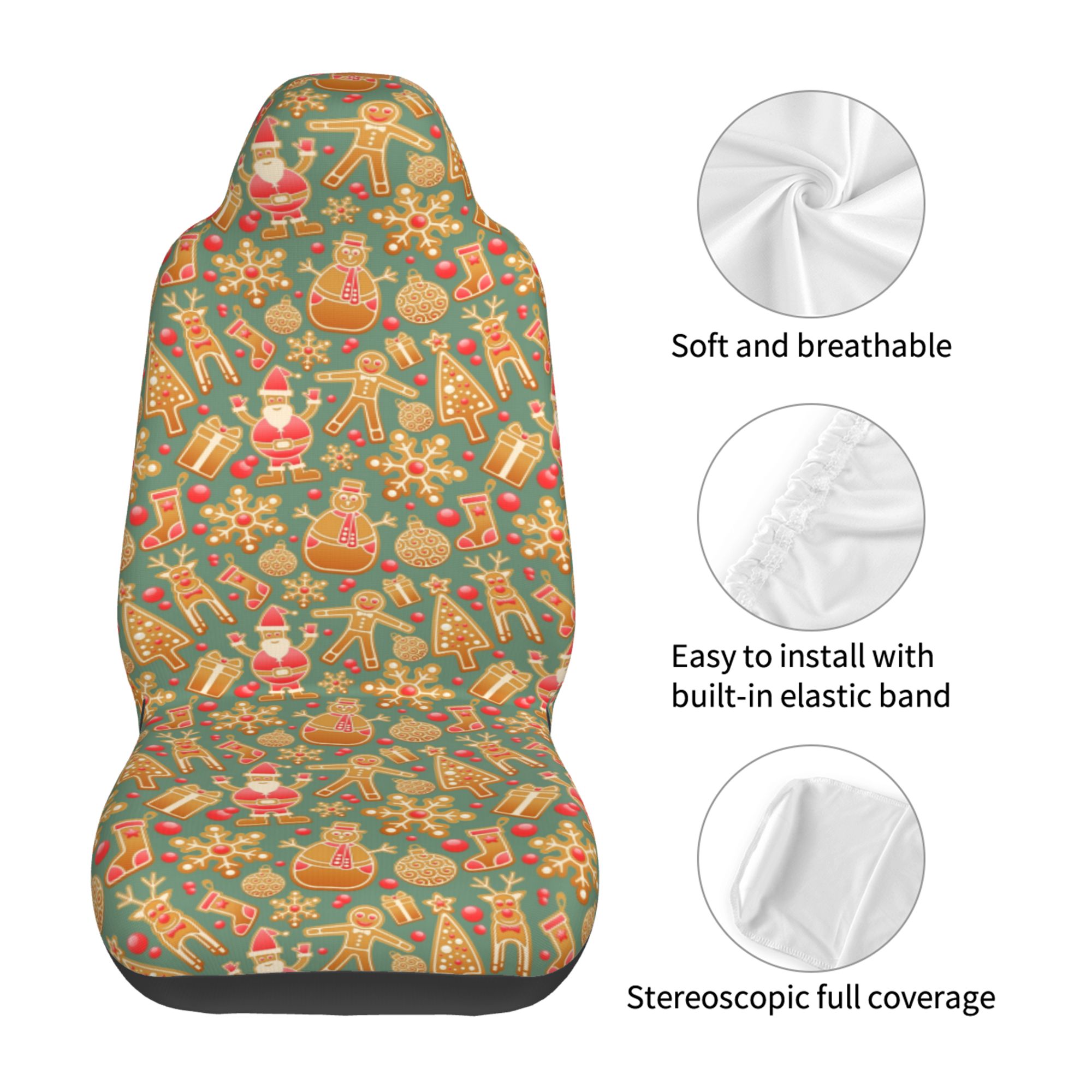 ZICANCN Car Seat Cover Pattern Seamless Car Front Seat Covers Protectors ， Automotive Seat Covers for Cars Trucks Suv