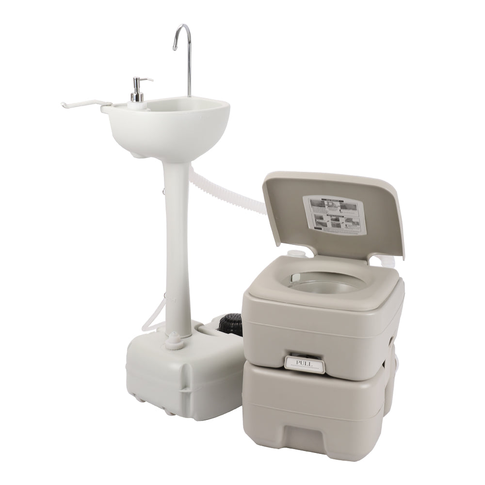 MDHAND Sturdy Convenient Portable Removable Outdoor Hand Sink With Portable Toilet