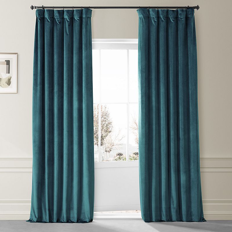 EFF Signature Plush Velvet Hotel Blackout Window Curtain