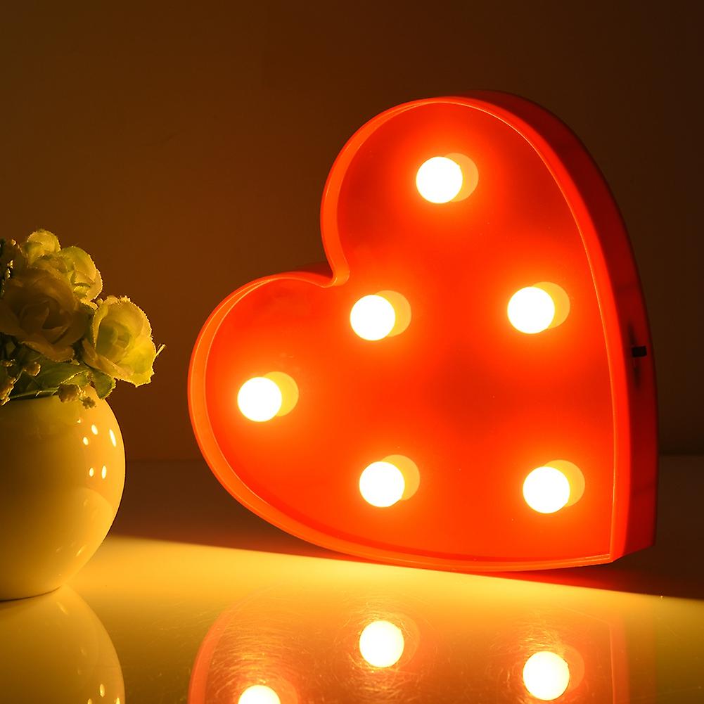 1pc Cute Heart Shape Led Night Light Home Bedroom Baby Kids Room Decoration Lamp Hot