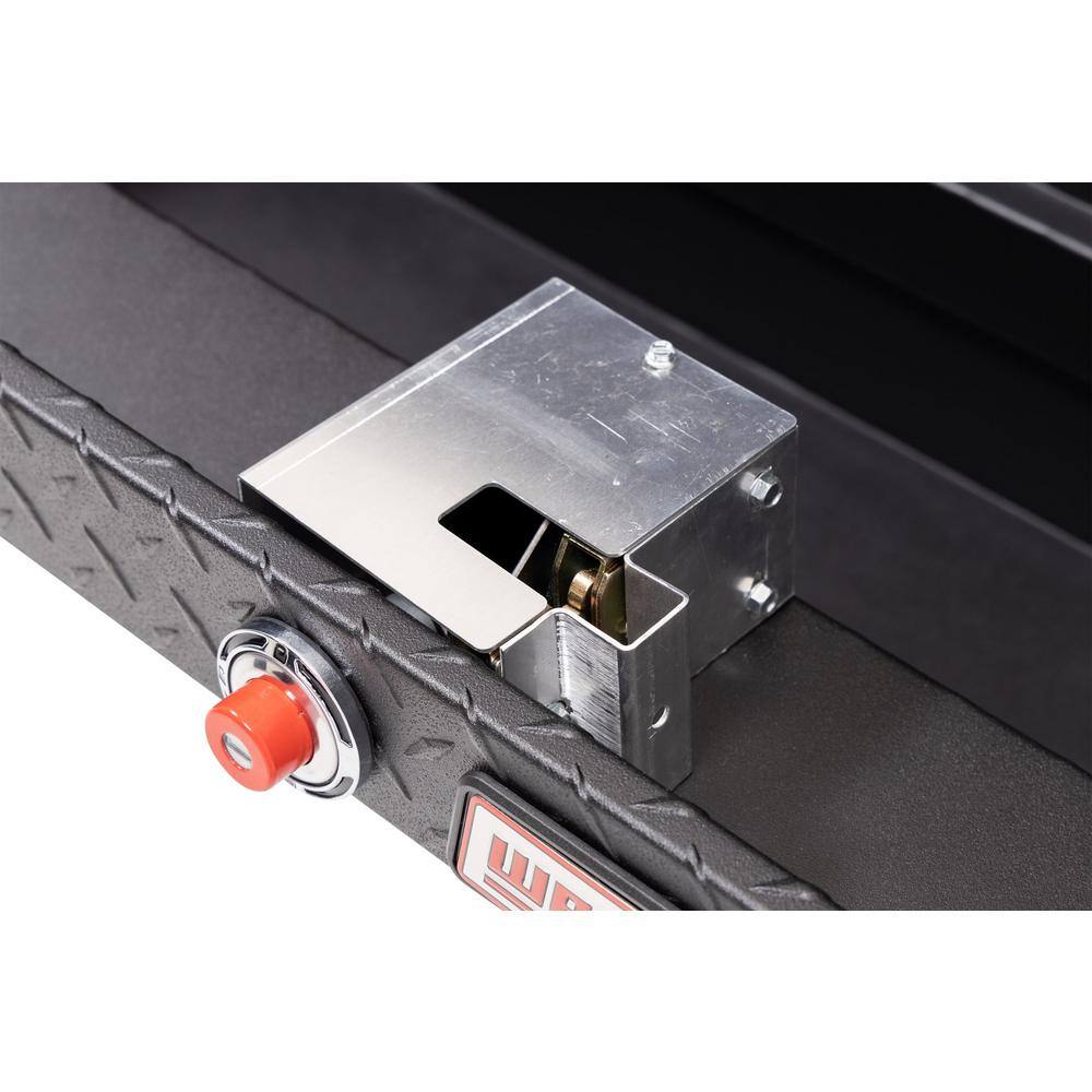 Weather Guard 56 in. Matte Black Aluminum Low Profile Long Lo-Side Truck Tool Box 178-52-03