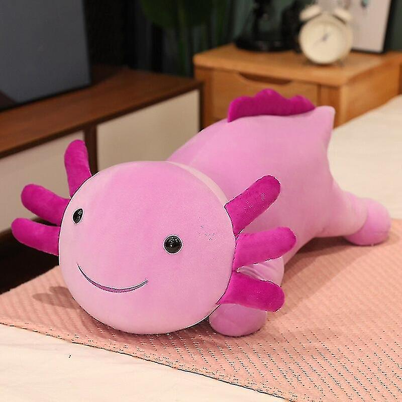 30-90cm Axolotl Plush Toy Cartoon Cute Animal Stuffed Plushie Doll Long Pillow For Kids Birthday Christmas Gifts Home Decoration