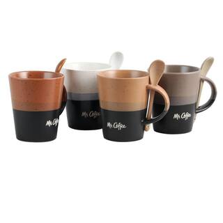 Mr. Coffee Caf Greco 14 oz. Assorted Color Coffee Mugs (Set of 4) 985105382M