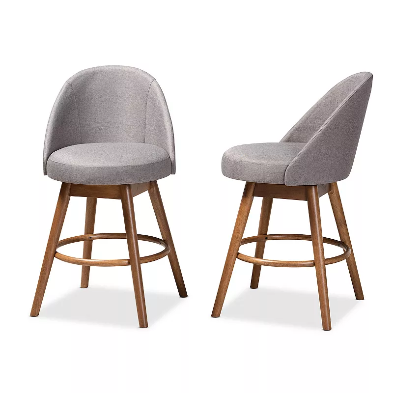 Baxton Studio Carra Counter Stool 2-Piece Set