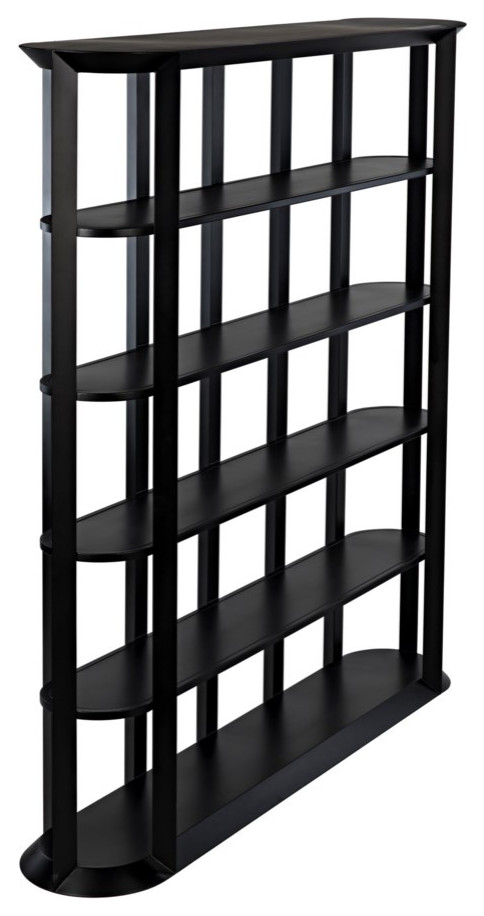 Foster Bookcase  Black Metal   Industrial   Bookcases   by Lighting Reimagined  Houzz