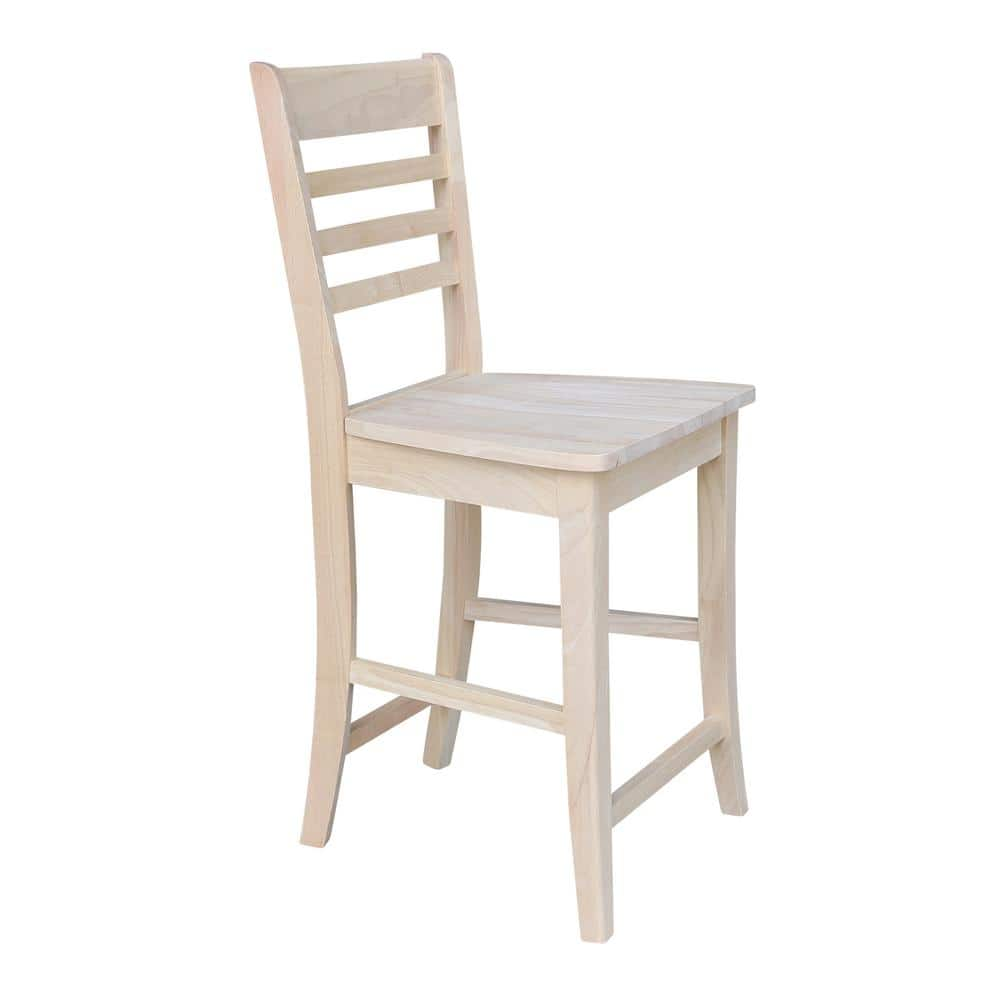 International Concepts Roma 24 in. Unfinished Wood Bar Stool S-3102