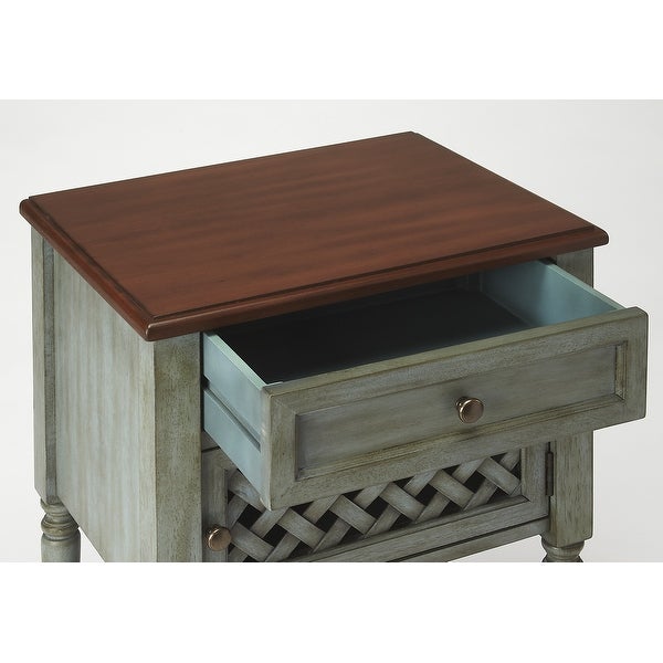 Handmade Chadway Rustic Blue End Table (Indonesia)