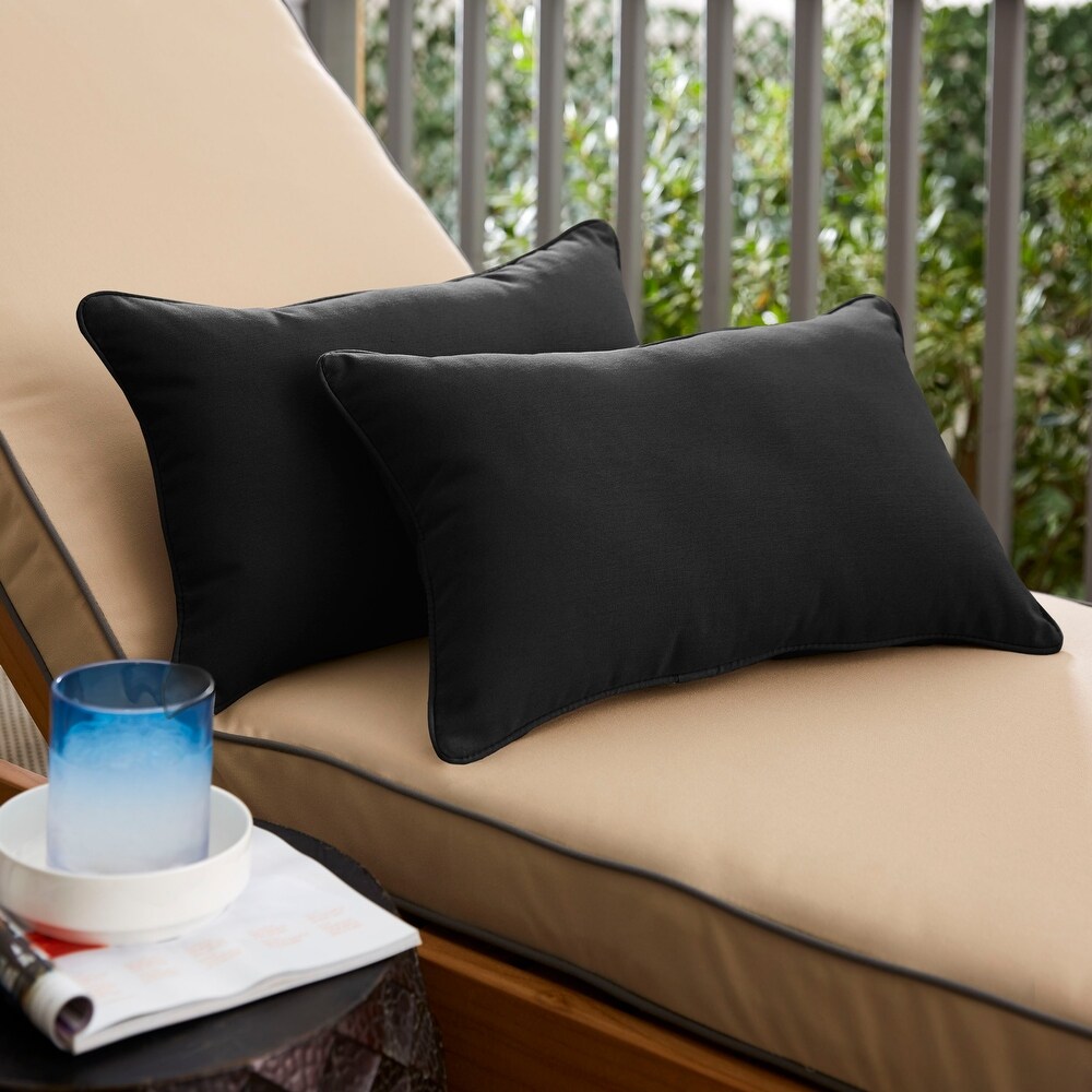 Black Indoor/ Outdoor Pillow Set