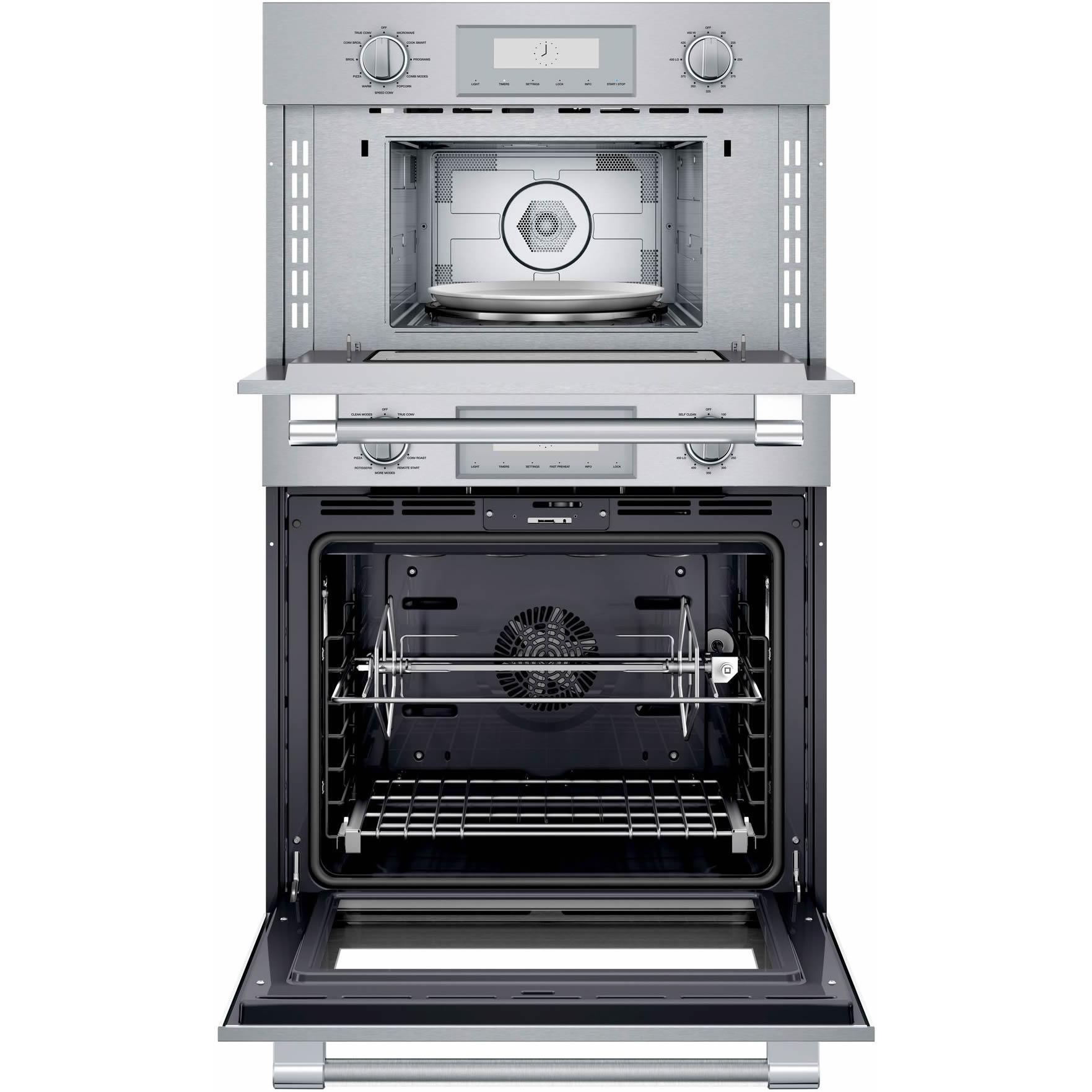 Thermador 30-inch, 6.1 cu.ft. Built-in Combination Wall Oven with Speed Oven PODMC301W