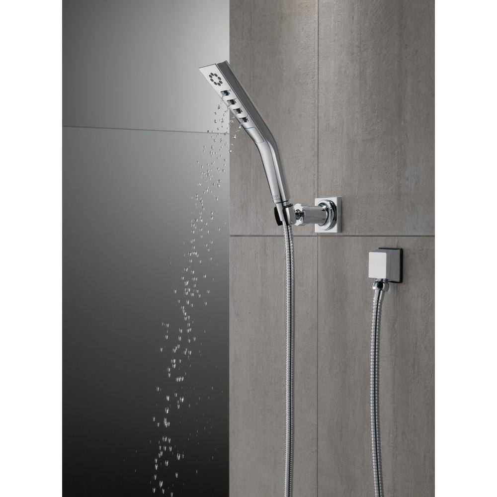 Delta 3-Spray Patterns 1.75 GPM 1.81 in. Wall Mount Handheld Shower Head with H2Okinetic in Lumicoat Chrome 55799-PR