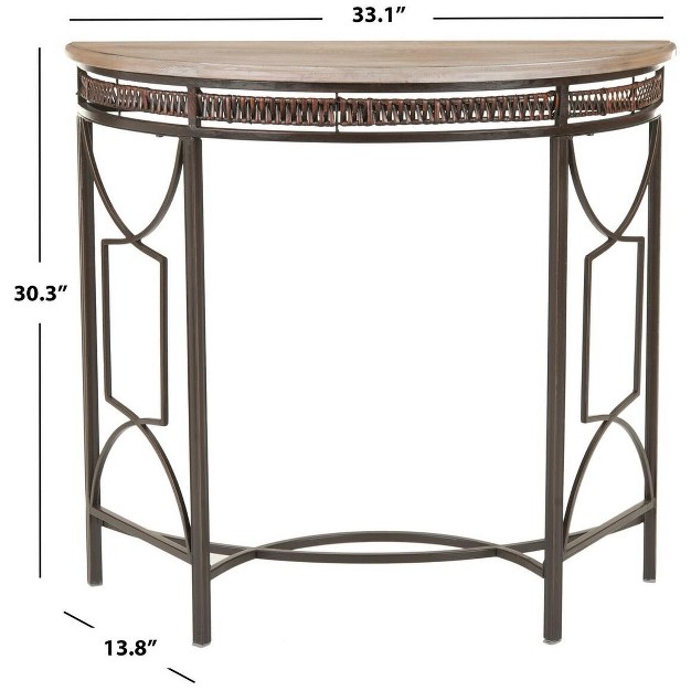 Rosalie Console Table Copper red Maple Safavieh