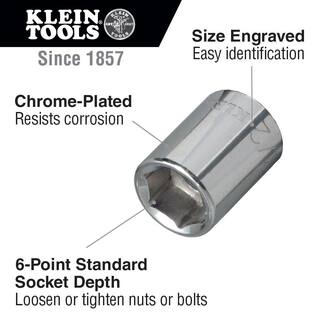 Klein Tools 14 in. Drive Socket Wrench Set (13-Piece) 65500