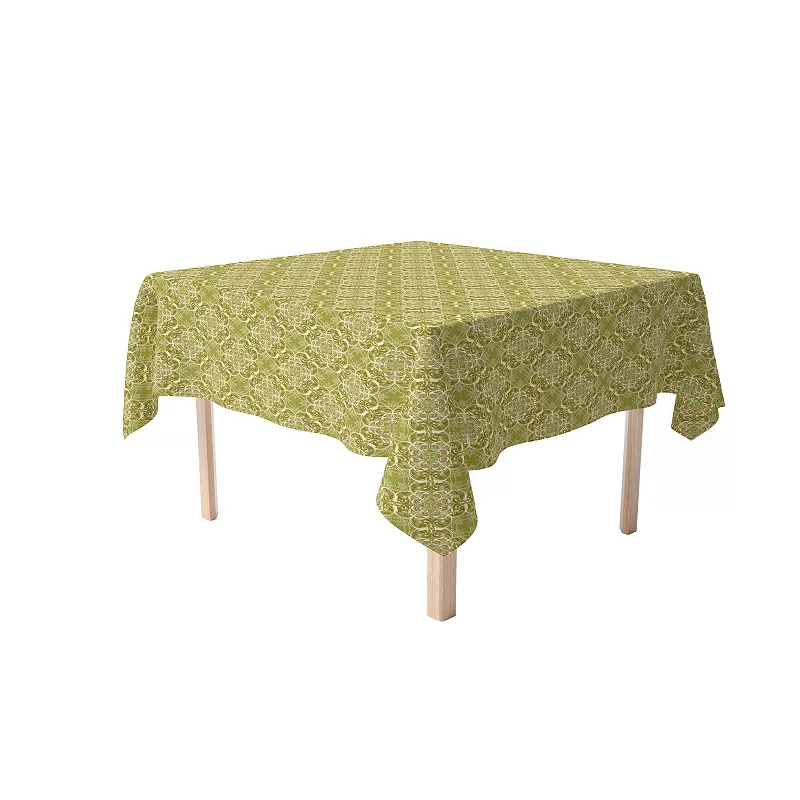 Square Tablecloth， 100% Cotton， 52x52， Floral 149