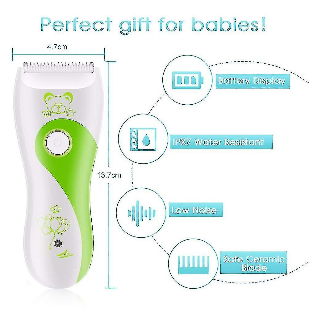 Baby Hair Clipper， Silent Hair Trimmer， Usb Rechargeable Waterproof