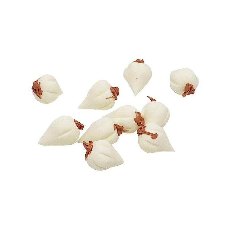 20 Pcs / 2 Bags 1:12 Mini House Toy Simulation Garlic Kitchen Decoration(Off-White)