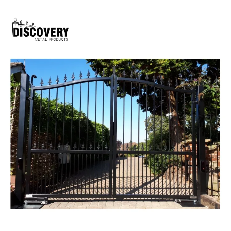 Easy install aluminum entrance gates custom design house main gate factory supply metal driveway gates