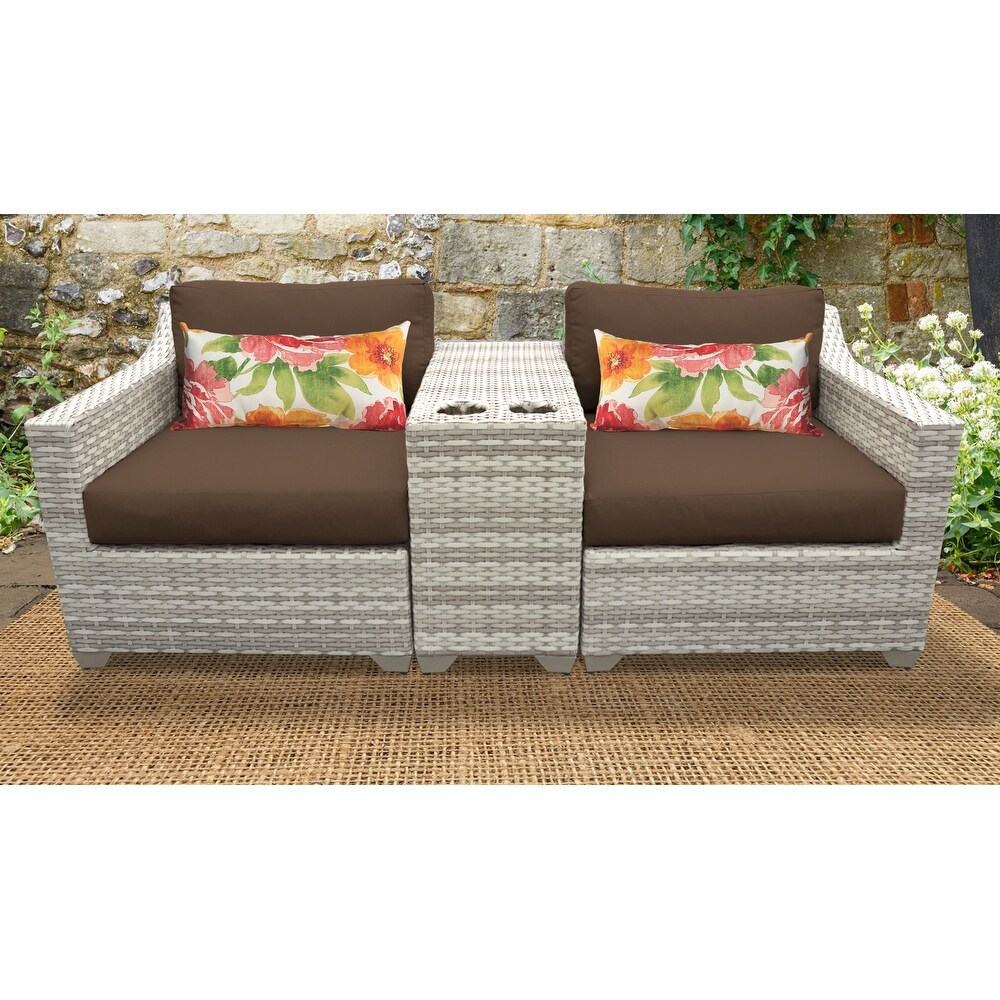 Fairmont 3 Piece Outdoor Wicker Patio Furniture Set