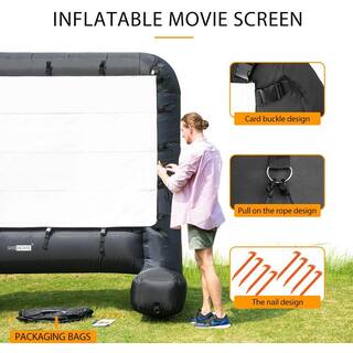 VIVOHOME 204 in. Indoor and Outdoor Inflatable Mega Movie Projector Screen with Carry Bag X001V0FVSF