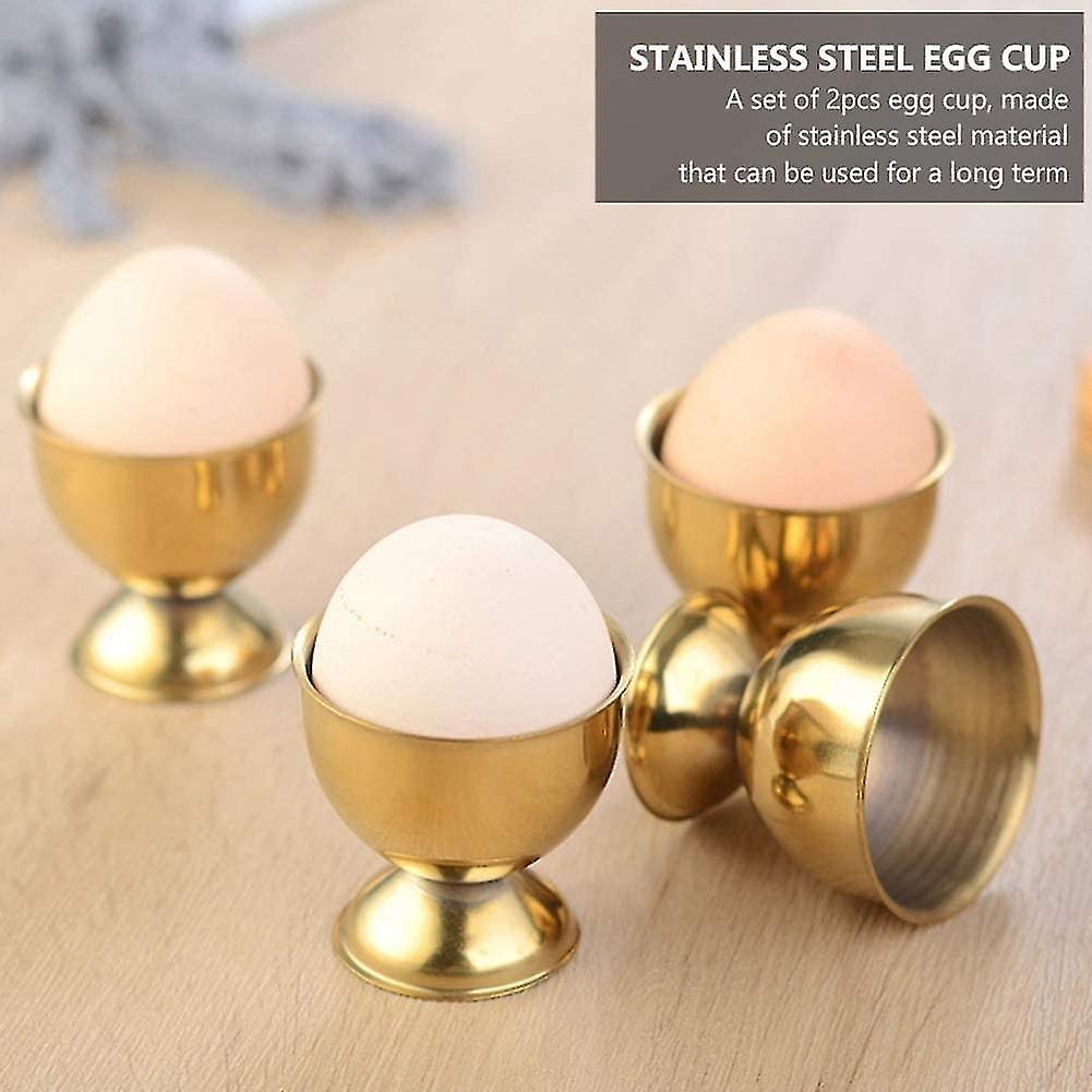 Egg Cups Set Stainless Steel Eggs Hard Boiled Eggs And Soft Tray Tool Holders Kitchen， Gold