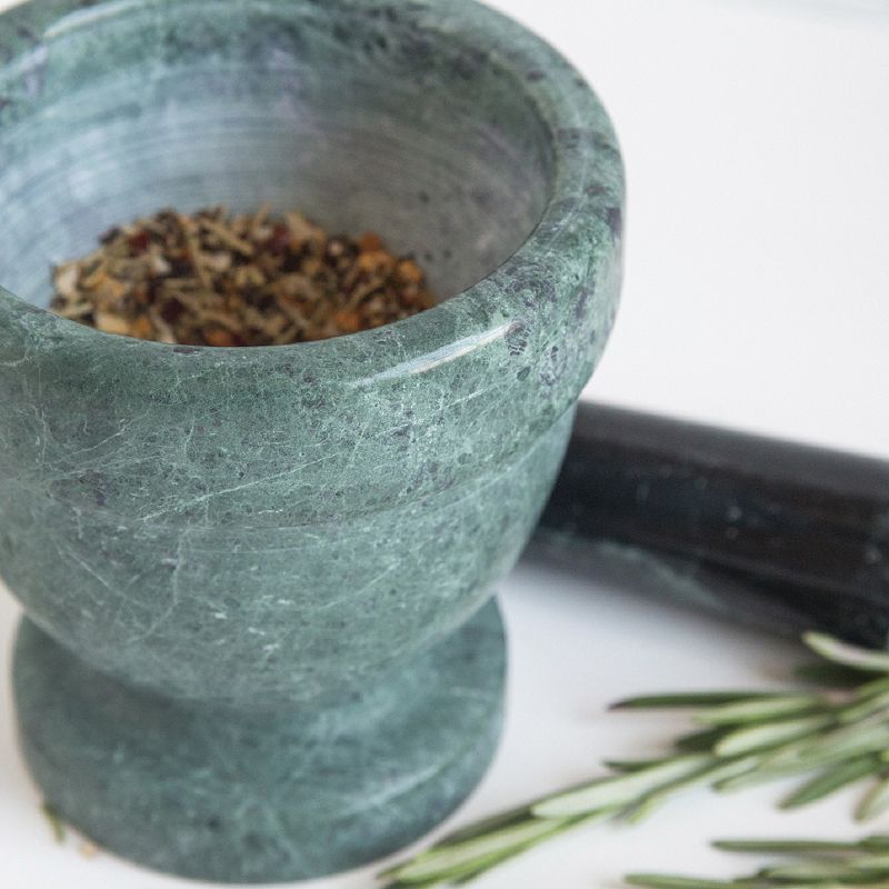 Fox Run Green Marble Mortar and Pestle