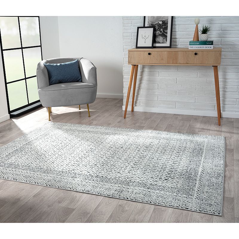 Madison Park Talia Moroccan Bordered Global Woven Area Rug