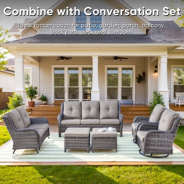 Outdoor Glider Sofa with Ottoman