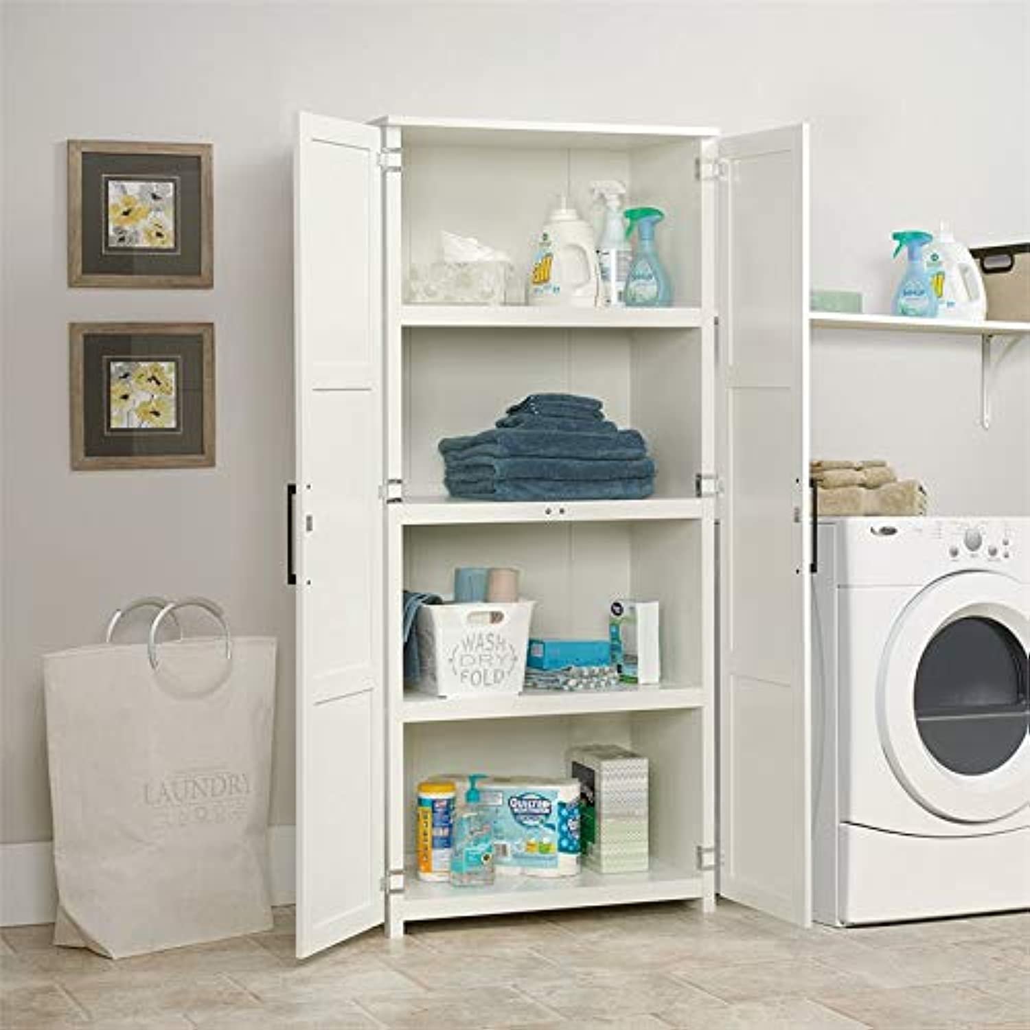 Sauder HomePlus Storage Cabinet， White finish