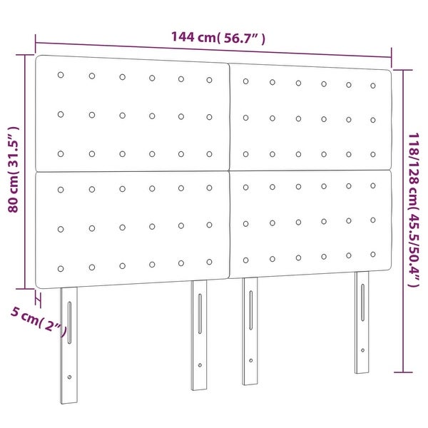 vidaXL Headboard Dark/Light Gray 39.4