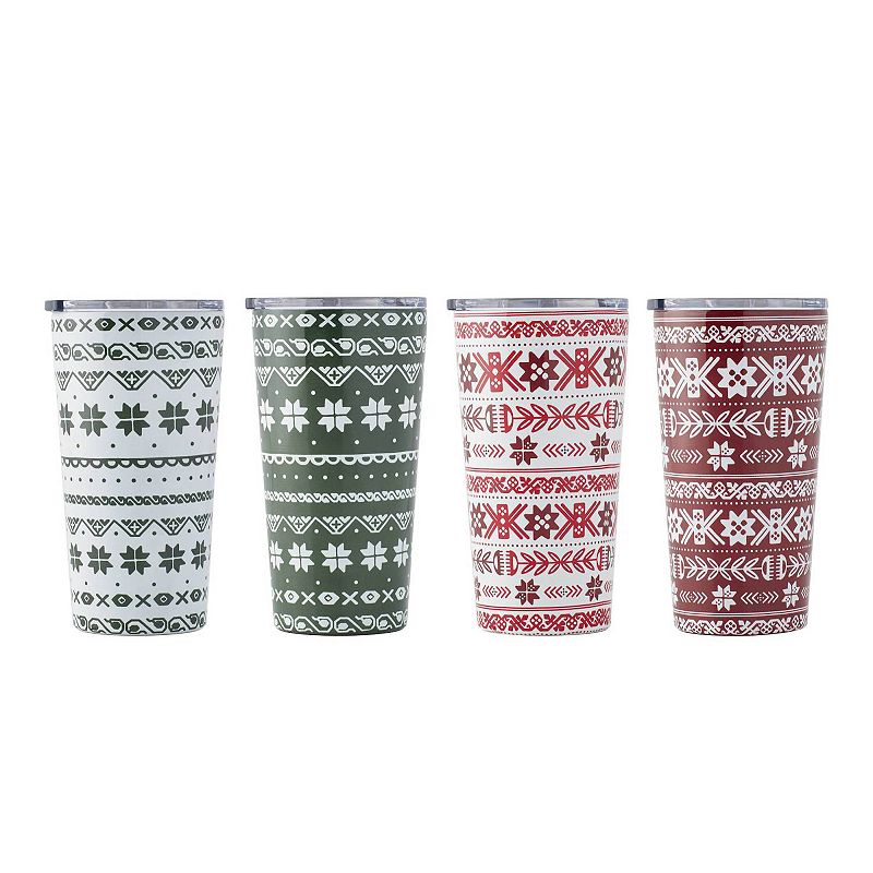 Cambridge 4-pc. 20-oz. Fair Isle Highball Glass Set