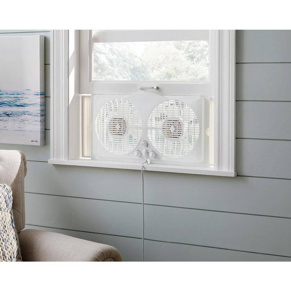 Hampton Bay 9 in. Twin Window Fan WDF9-2