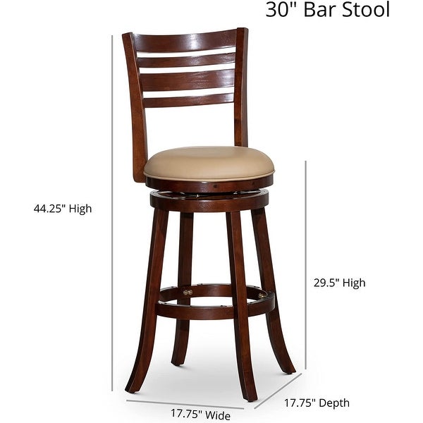 DTY Indoor Living Granby 4-Slat Back Swivel Stool