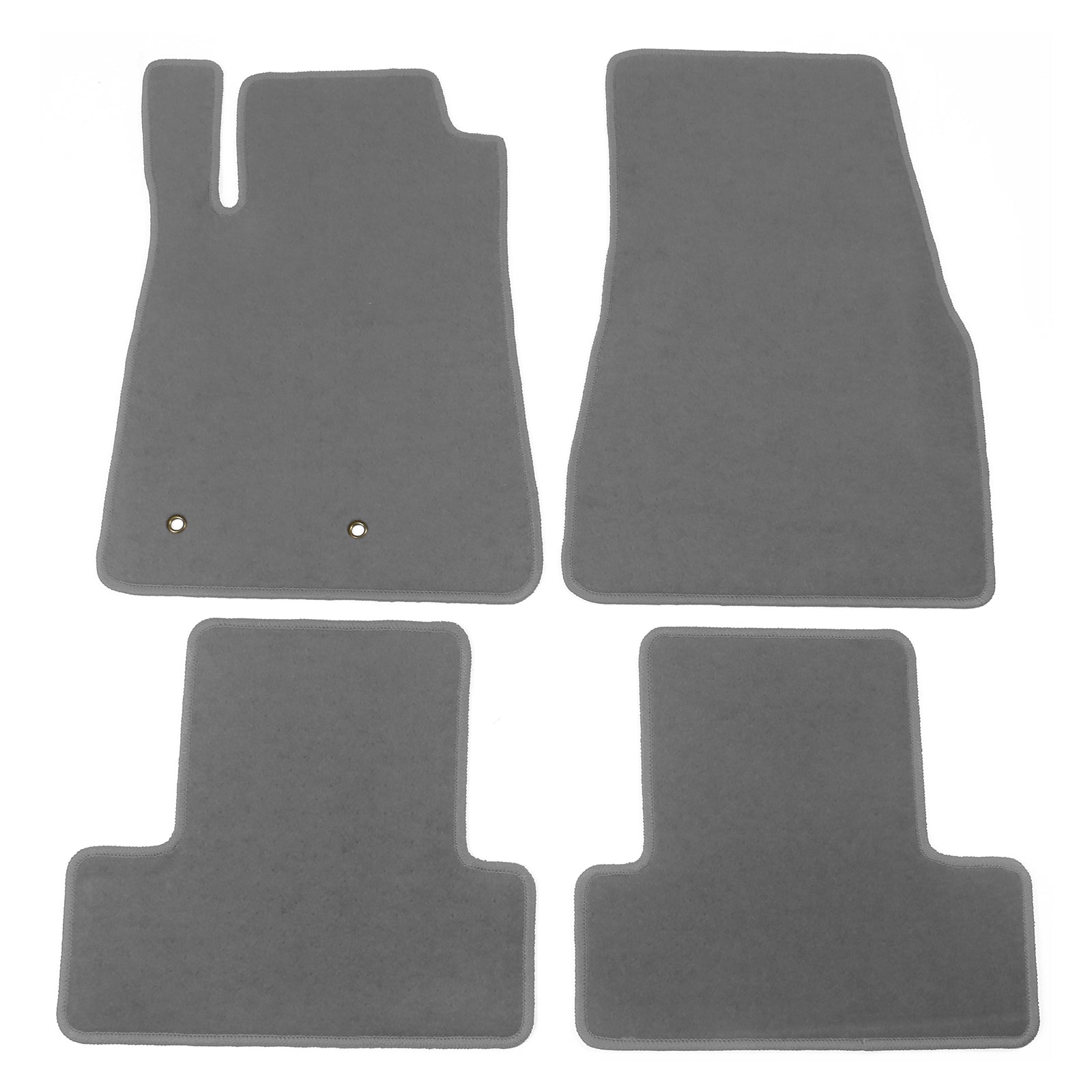 Ikon Motorsports Floor Mat Compatible With 2005-2009 Ford Mustang， Factory Fitment Grey Nylon Front and Rear Car Floor Mats Liner Carpets Replacement 4PC