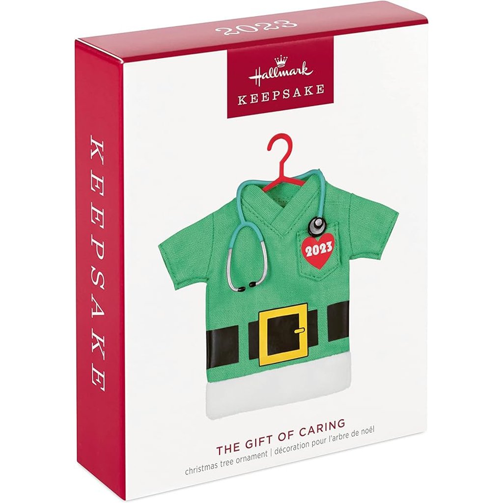 Hallmark  2023 Keepsake Ornament The Gift of Caring, Fabric Scrubs Ornamen