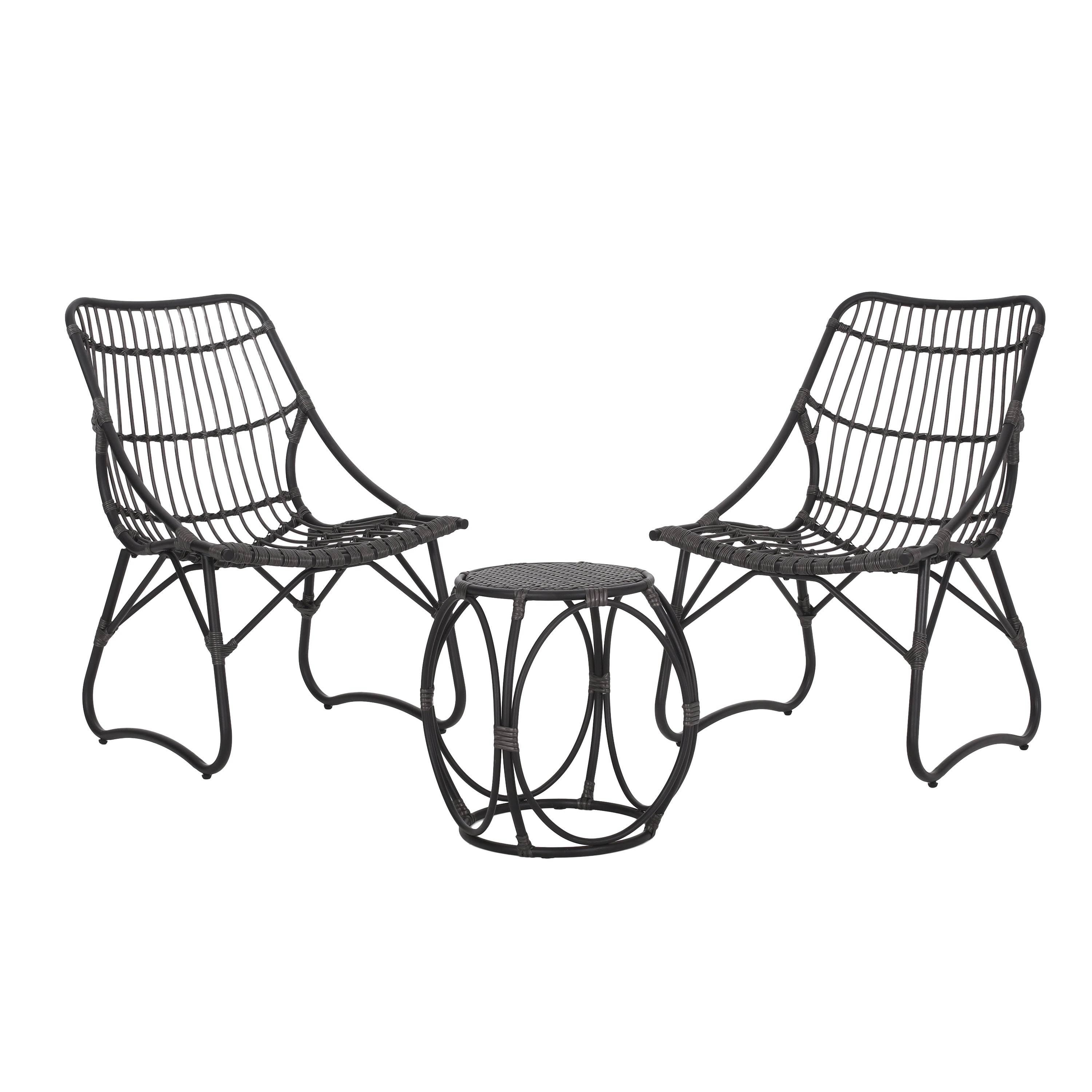 Benfield Outdoor Wicker 3 Piece Chat Set