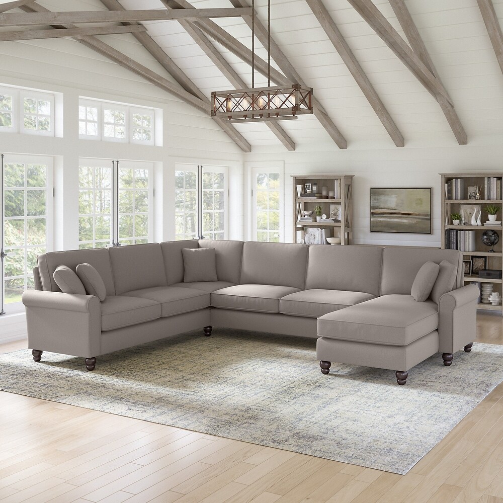 Hudson U Shaped Couch with Reversible Chaise Lounge by Bush Furniture