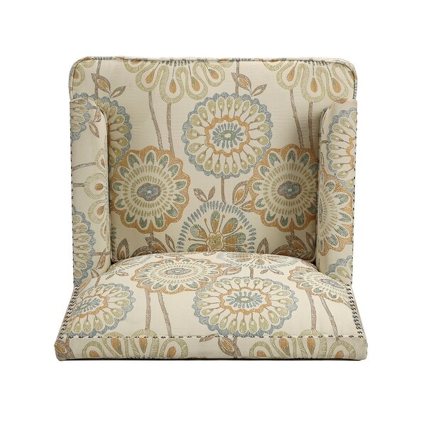 Fabric Accent Chairs for Living Room with Nailheads