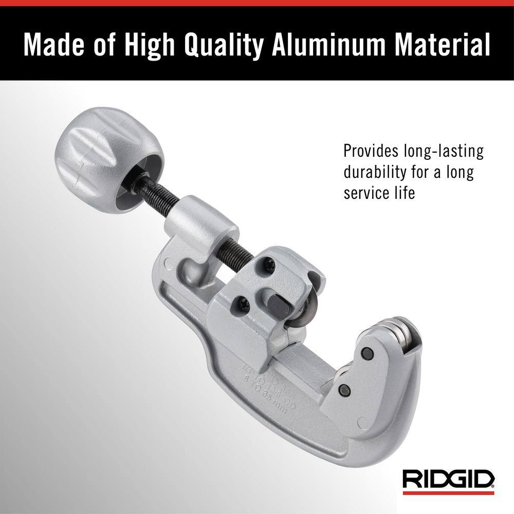 RIDGID 14 in. to 1-38 in. Model 35S Stainless Steel Tubing Cutter with Quick Cutting X-CEL Knob Contoured Frame Tubing Tool 29963