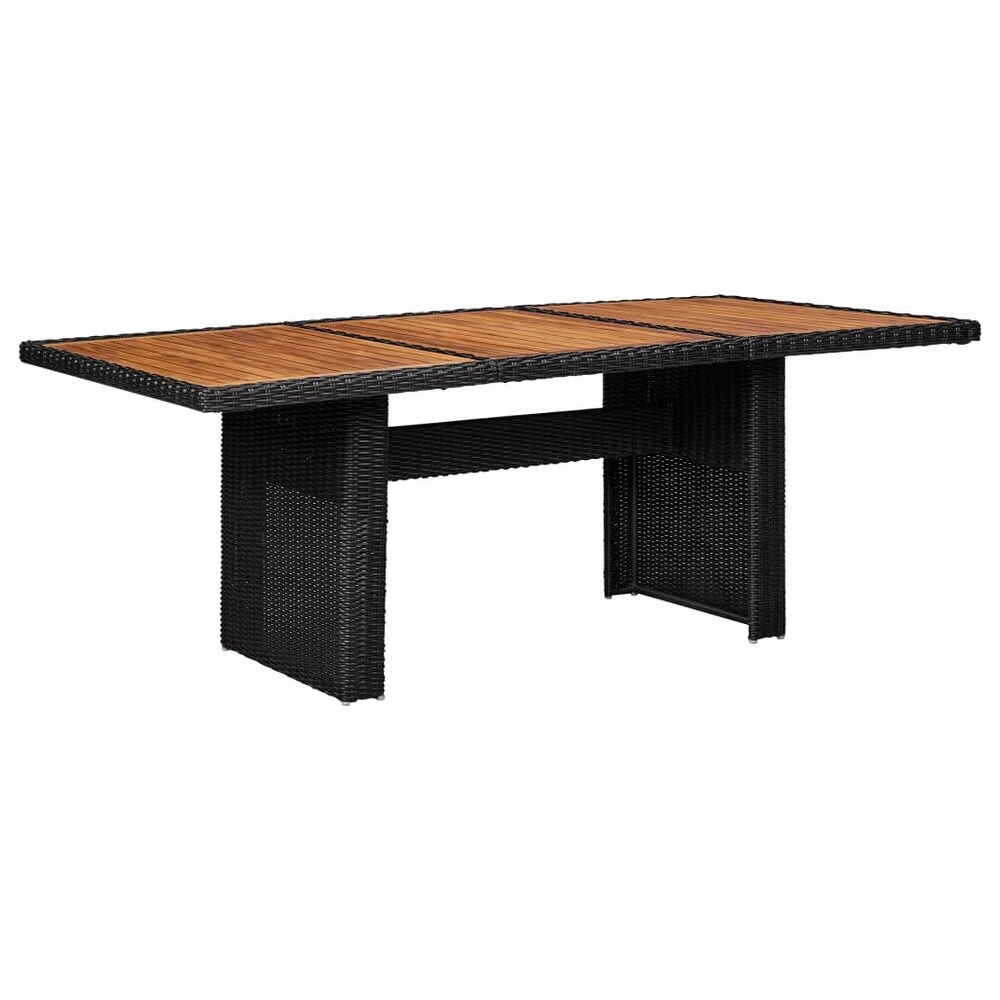 vidaXL Patio Dining Table Black 78.7\